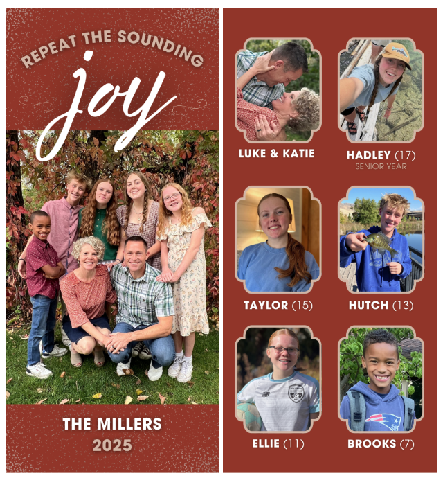Miller Family Christmas Card 2025