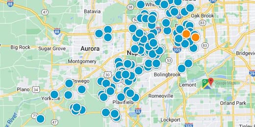 Aurora/Naperville, IL Real Estate Map Search