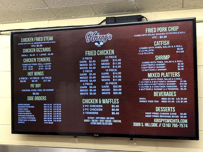 Krispys Fried Chicken Menu in Wichita KS