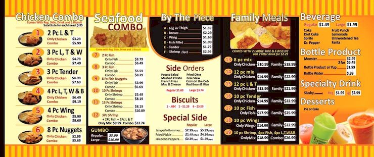 Louisiana Famous Fried Chicken Menu Wichita KS
