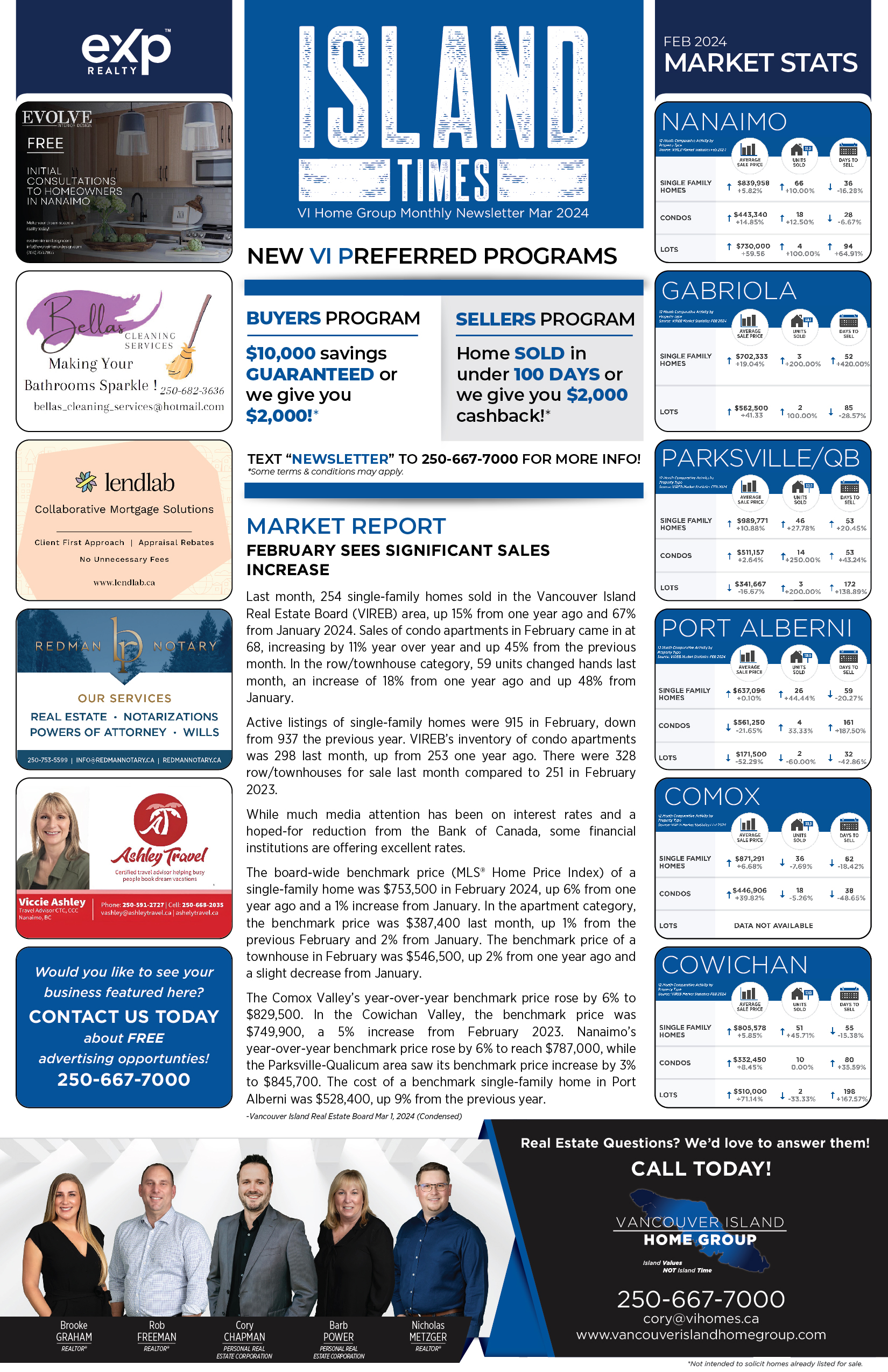 Island Times Newsletter Mar 2024 Page 1