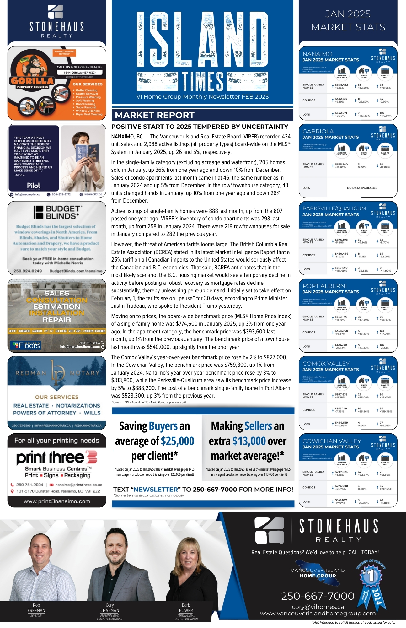 Island Times Newsletter Feb 2025 Page 1