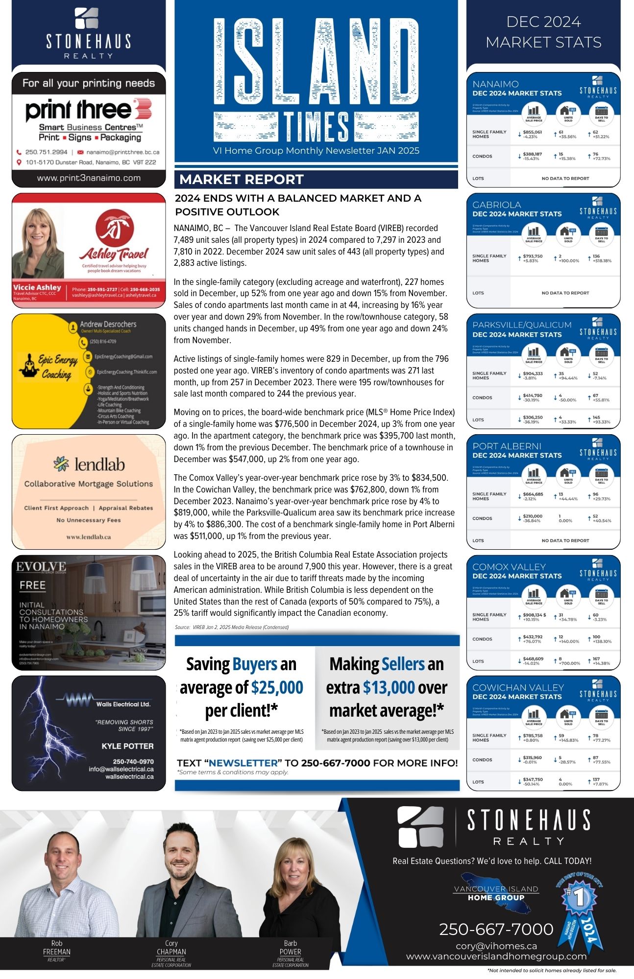 Island Times Newsletter Jan 2025 Page 1