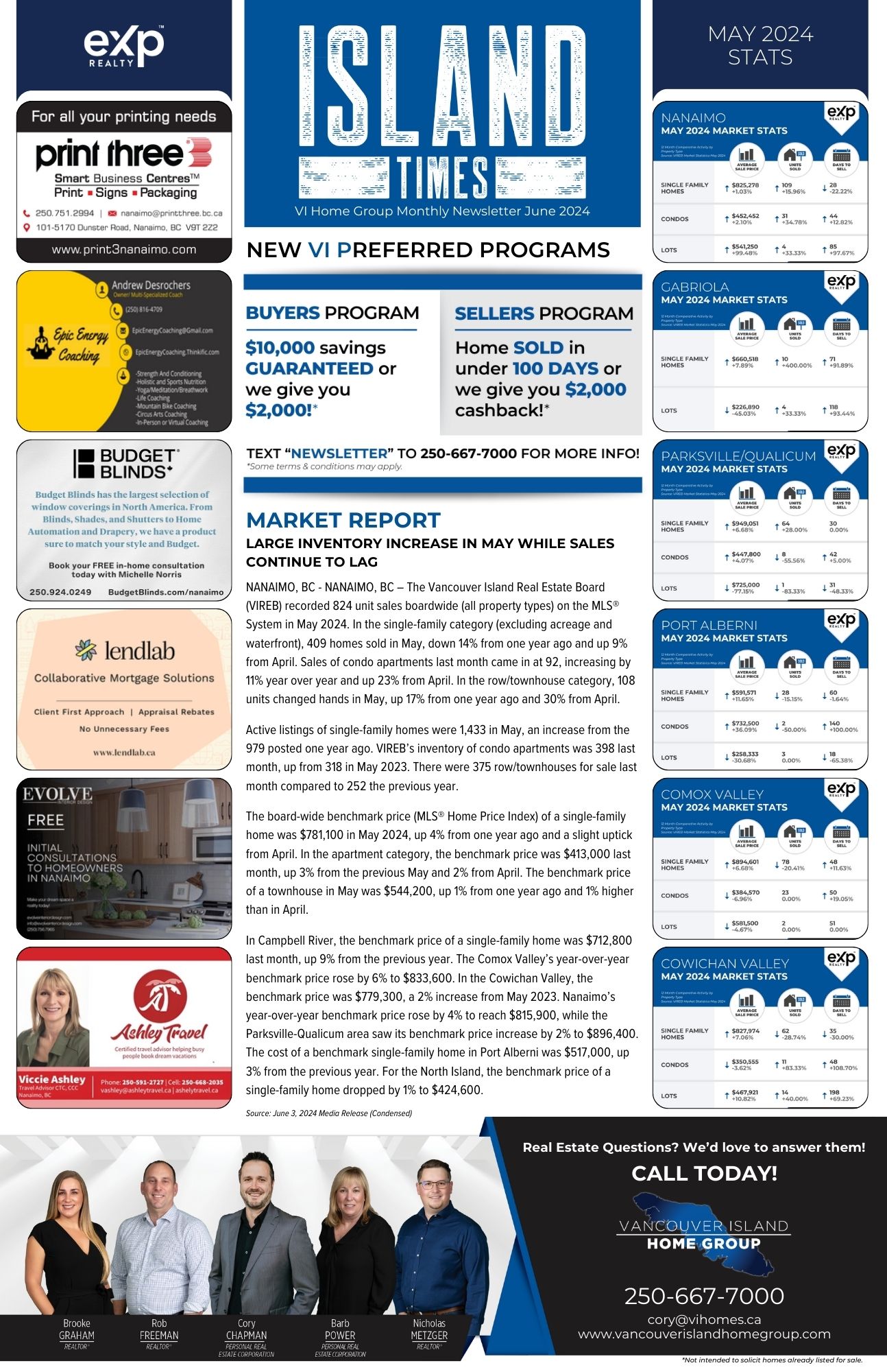 Island Times Newsletter June 2024 Page 1