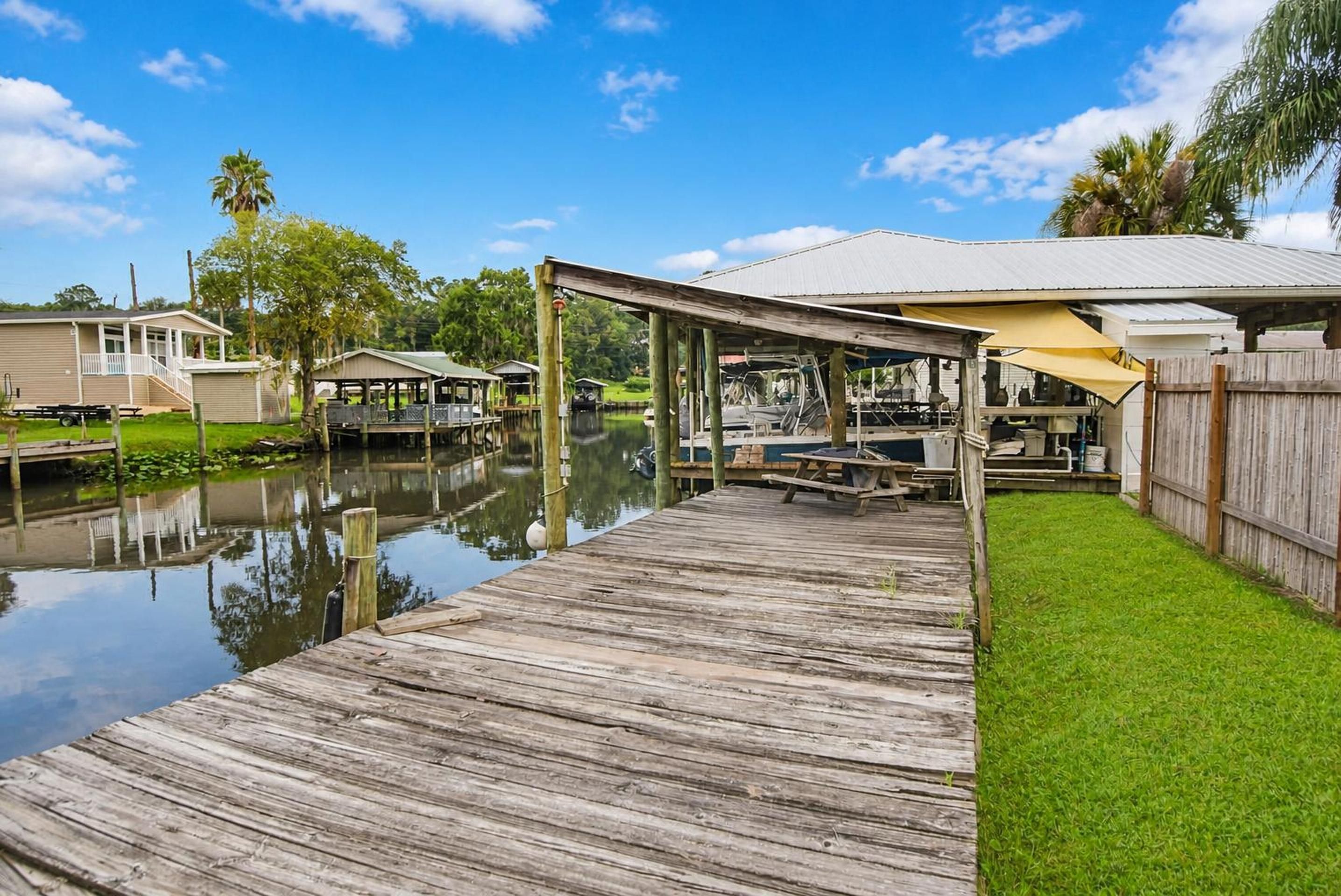 Covered dock and canal at 25 Scott Street
