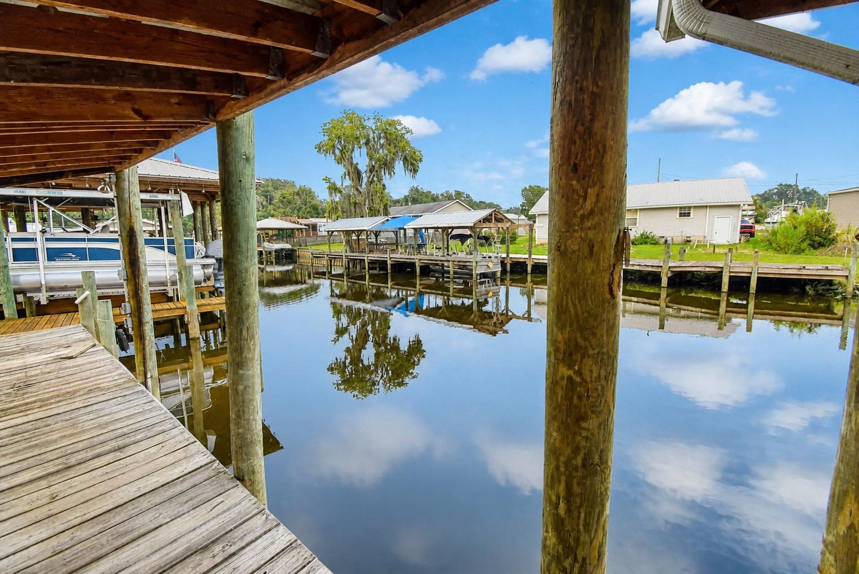 Water view from the covered dock at 25 Scott Street