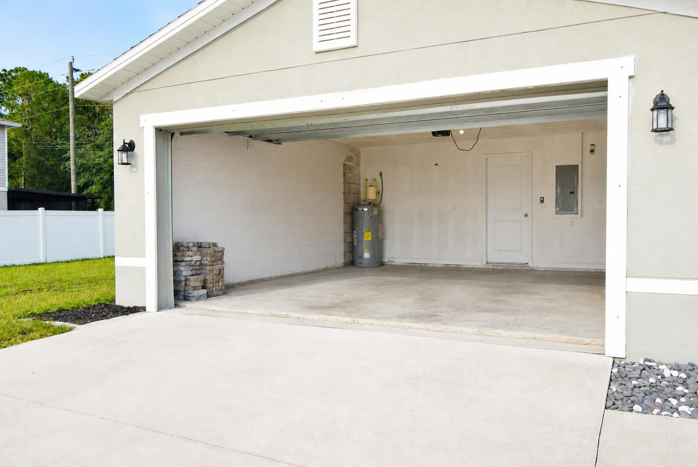 Two-car attached garage