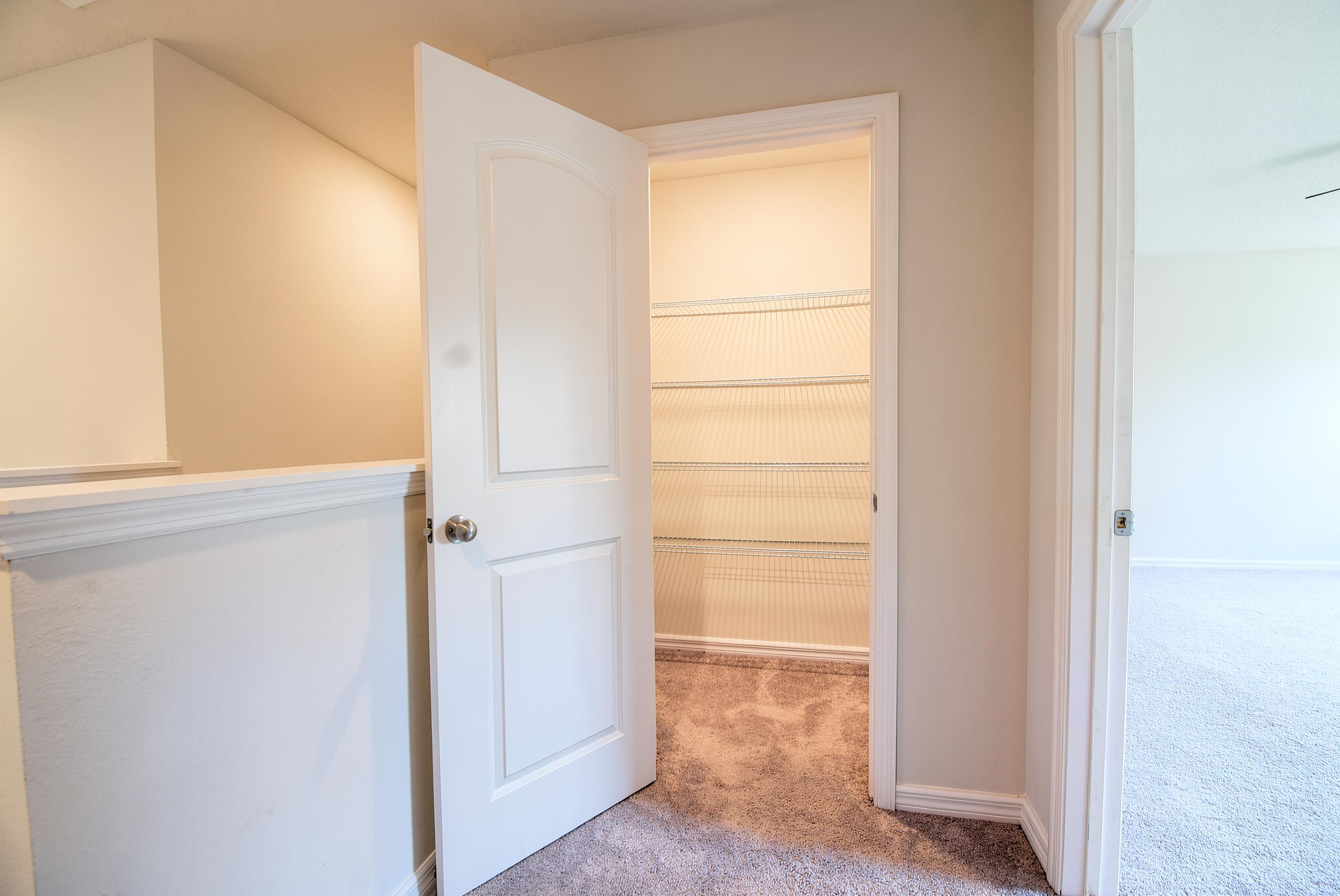 Upstairs landing storage closet