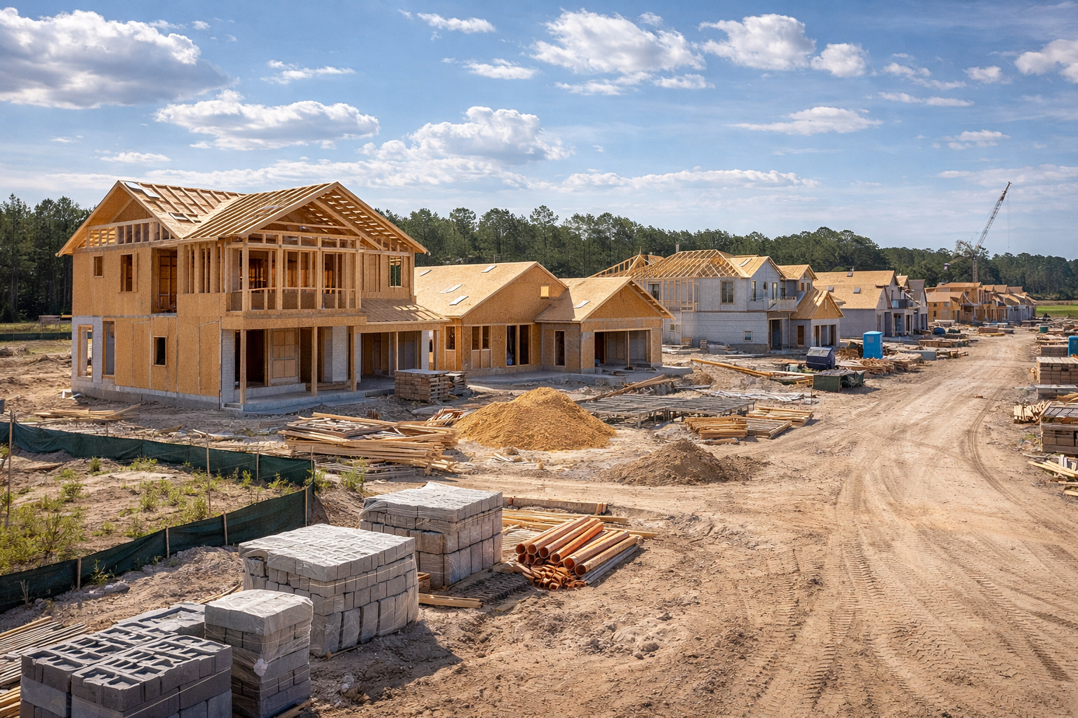 New construction and development growth in East Palatka Florida