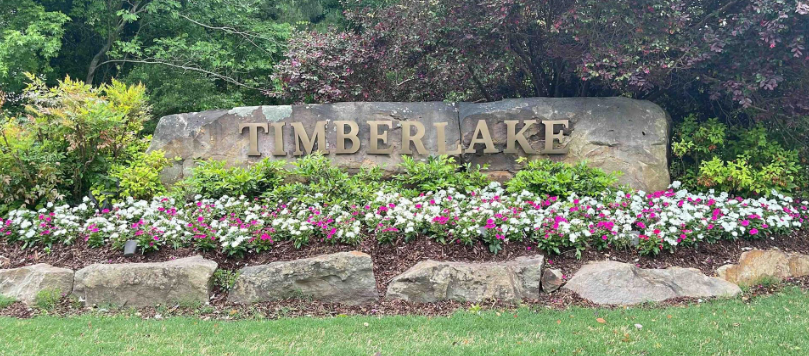 Entrance to Timberlake neighborhood in [CITY] Alabama