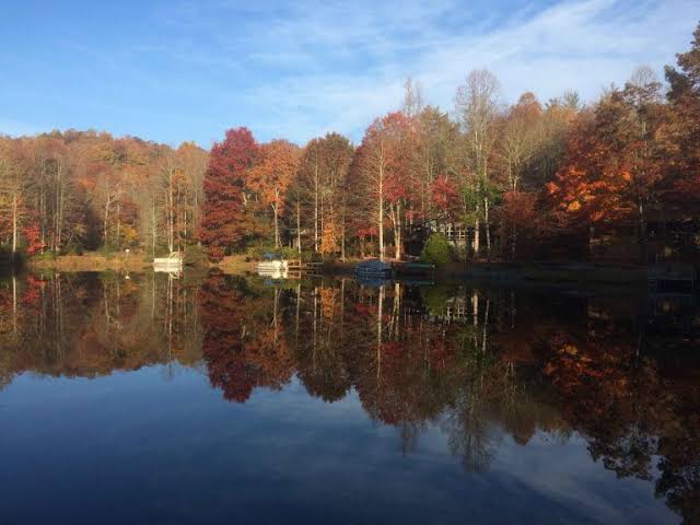 Autumn reflection on Lake Atagahi. Source: Connestee Falls Fishing Club