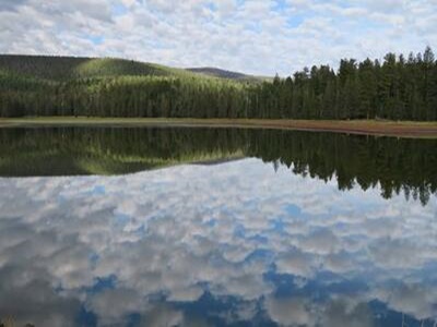 Lee Valley Lake reservoir at high elevation in the White Mountains