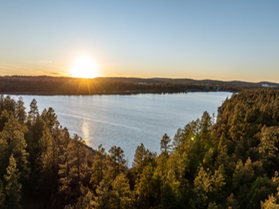 Show Low Lake boat ramp and fishing waters in Show Low Arizona