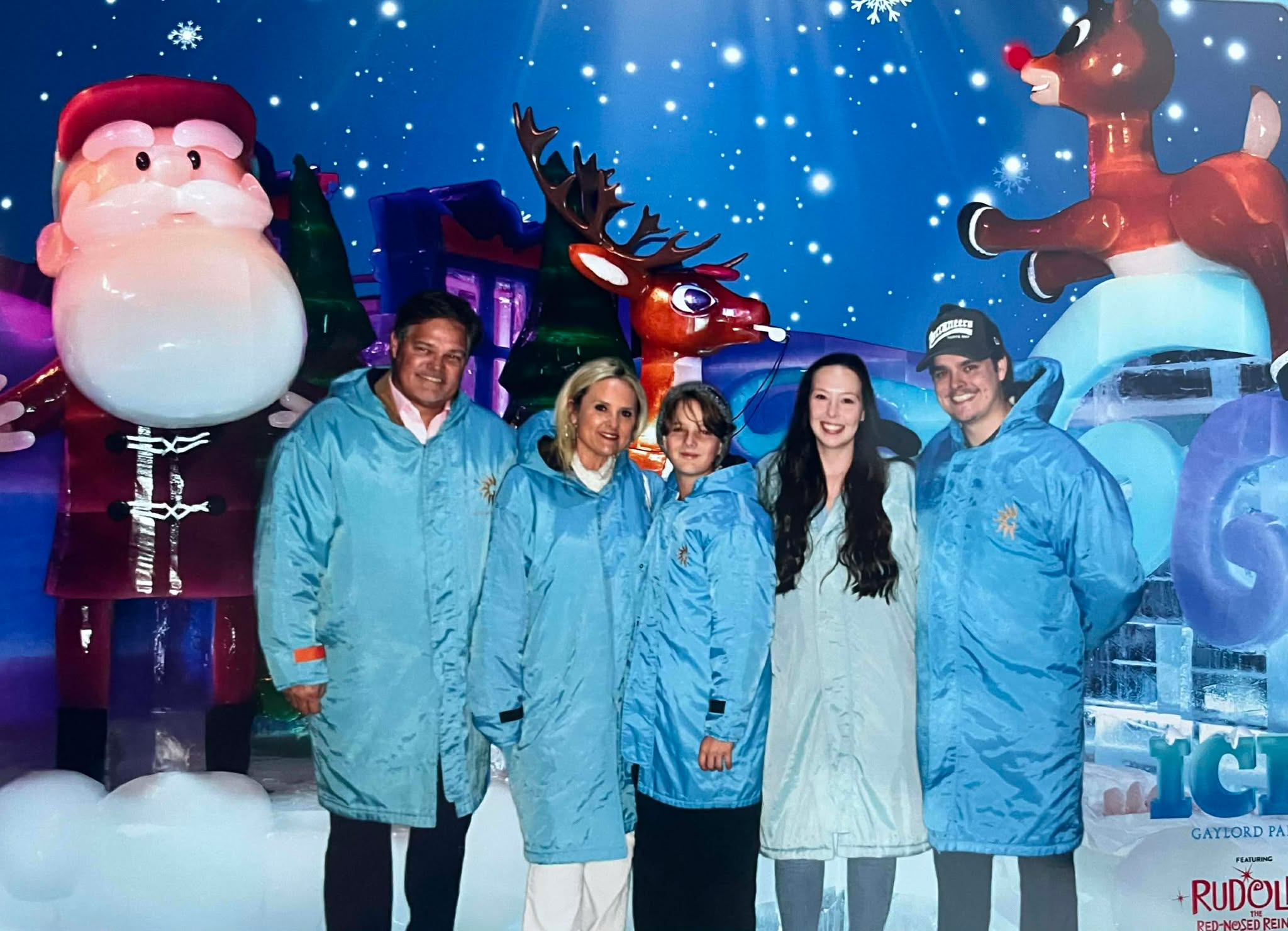 Brian Wilder family at ICE! Gaylord Palms Orlando holiday experience