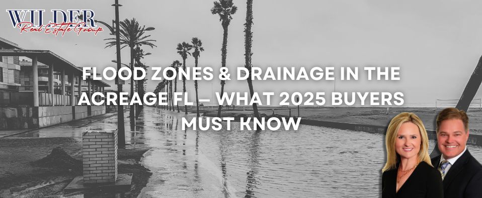 Flood zones and drainage in The Acreage FL — buyer due diligence elevation FEMA flood zone Loxahatchee