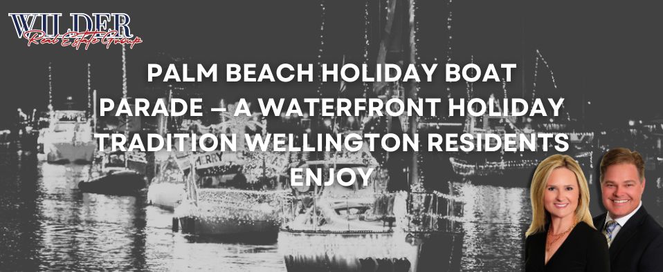 Palm Beach Holiday Boat Parade — Wellington FL residents enjoy Intracoastal waterfront holiday event