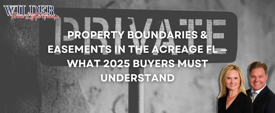 Property boundaries and easements in The Acreage FL — buyer guide survey Loxahatchee Palm Beach County