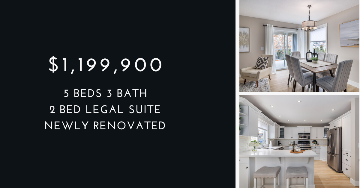 Newly Upgraded Home with Legal Basement Suite and RV Parking in West