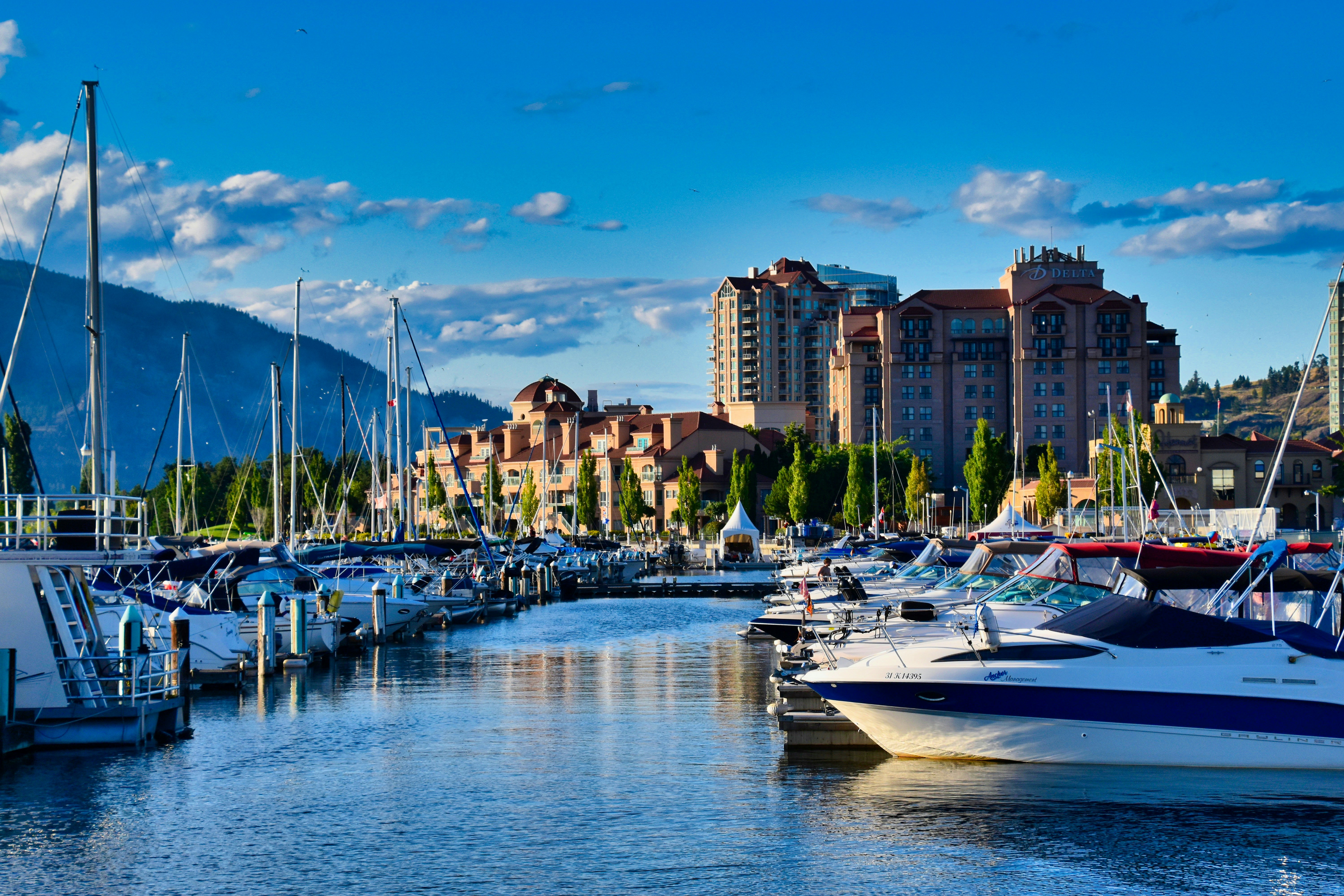 Kelowna Yacht Club marina on Okanagan Lake, Kelowna BC