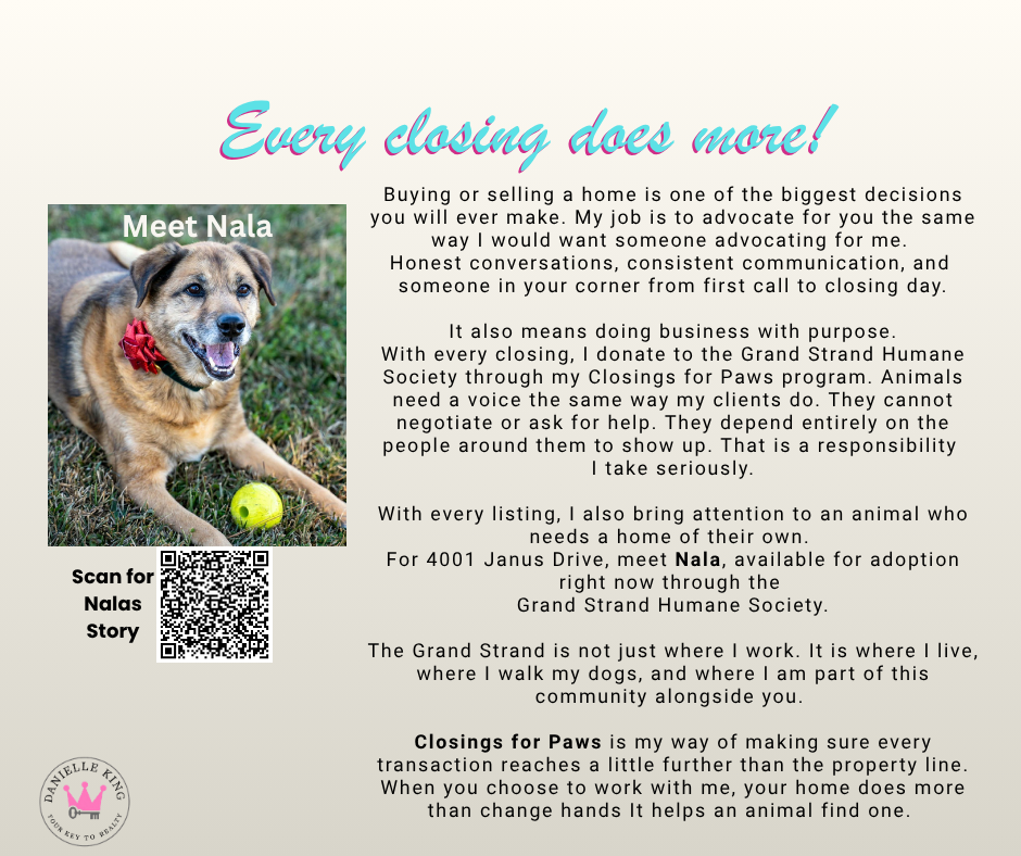 Nala closing for Paws