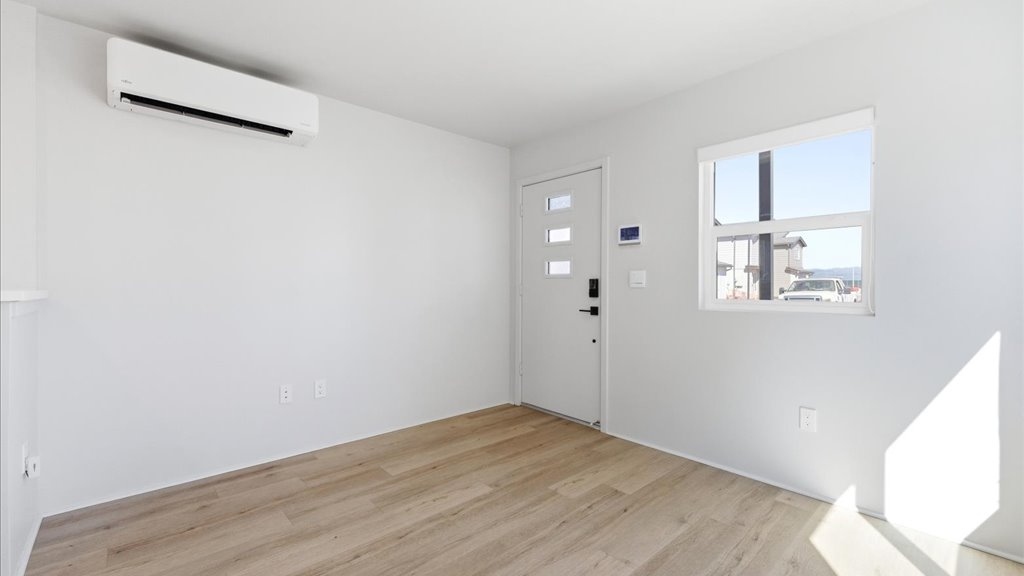 Entry door and living area