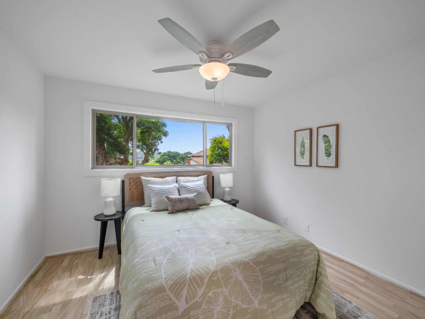 Main-level bedrooms and bath