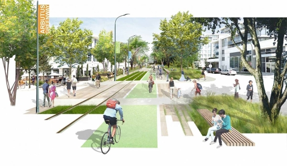 Artist rendering of planned Arbutus greenway