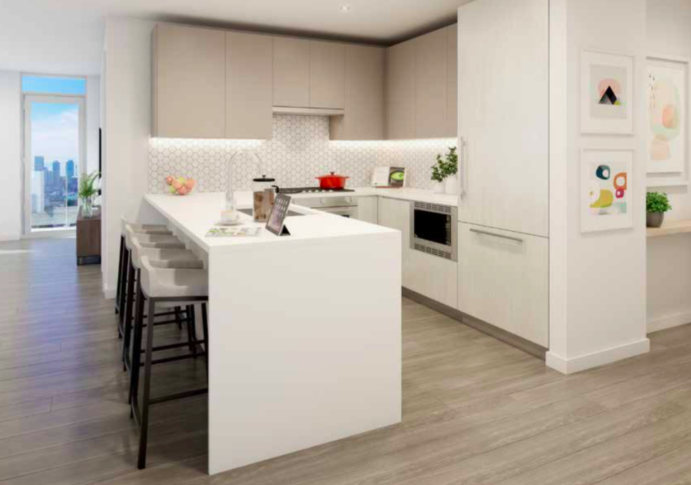 Kitchen in Fraser Commons at Marine - East Vancouver